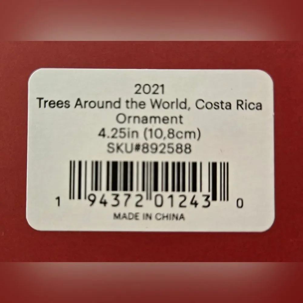 🎄🛍💜LENOX 2021 CHRISTMAS TREES AROUND THE WORLD ORNAMENT WITH BOX